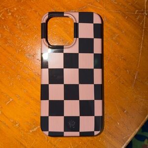 Mocha Vibe Checkered iPhone Case